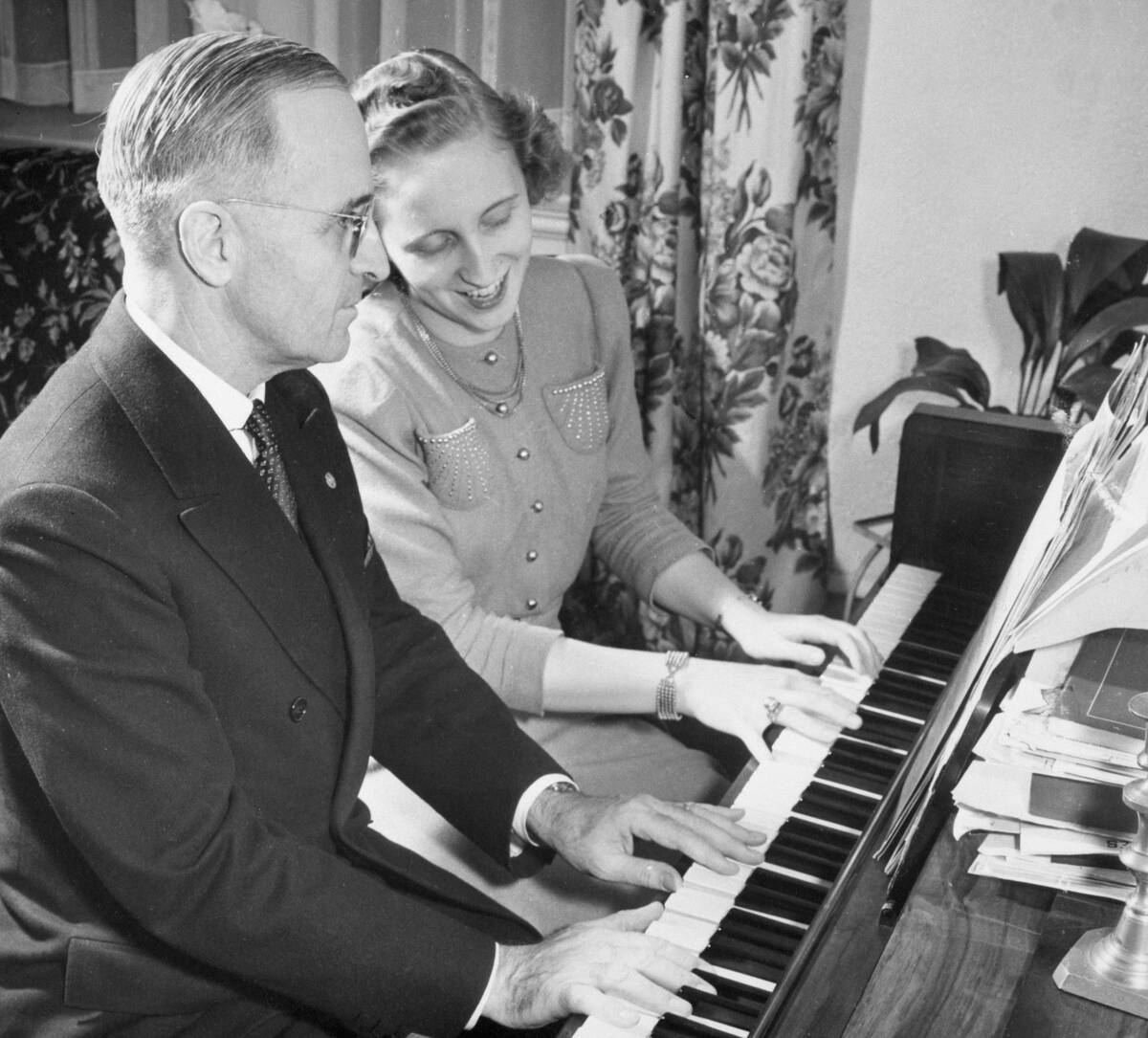 Senator Harry Truman and Daughter Margaret