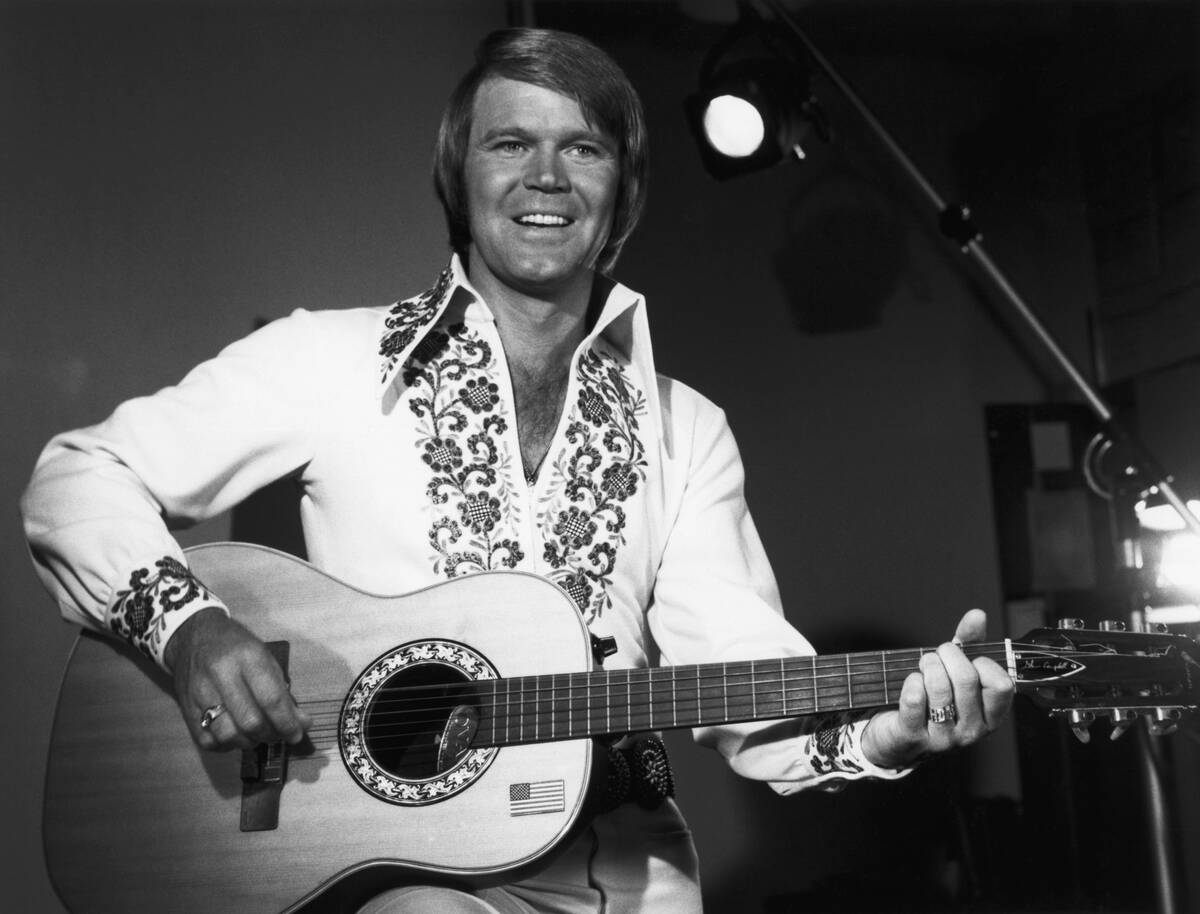 Singer Glen Campbell Playing Guitar