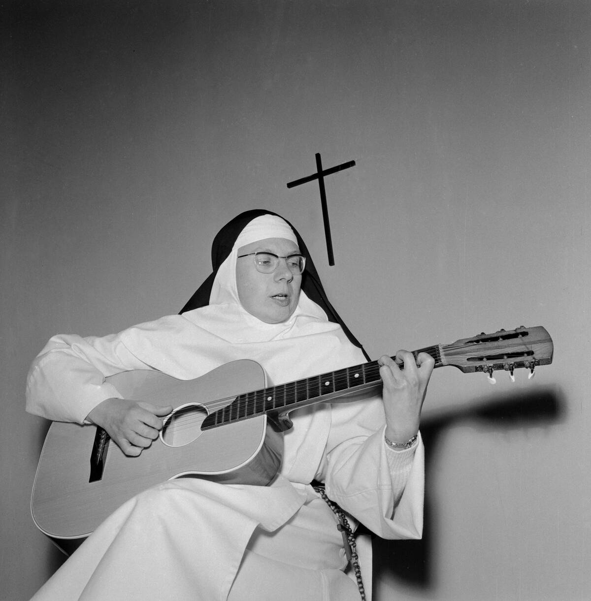 The Singing Nun, born Jeanne-Paule Marie Deckers, she is a nun at the Dominican Fichermont Convent in Fichermont, Belgiu