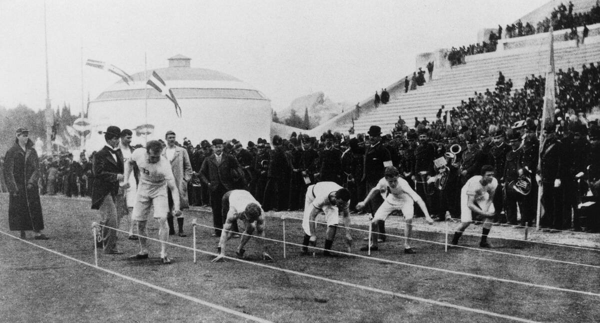 The start of the 100 meters sprint
