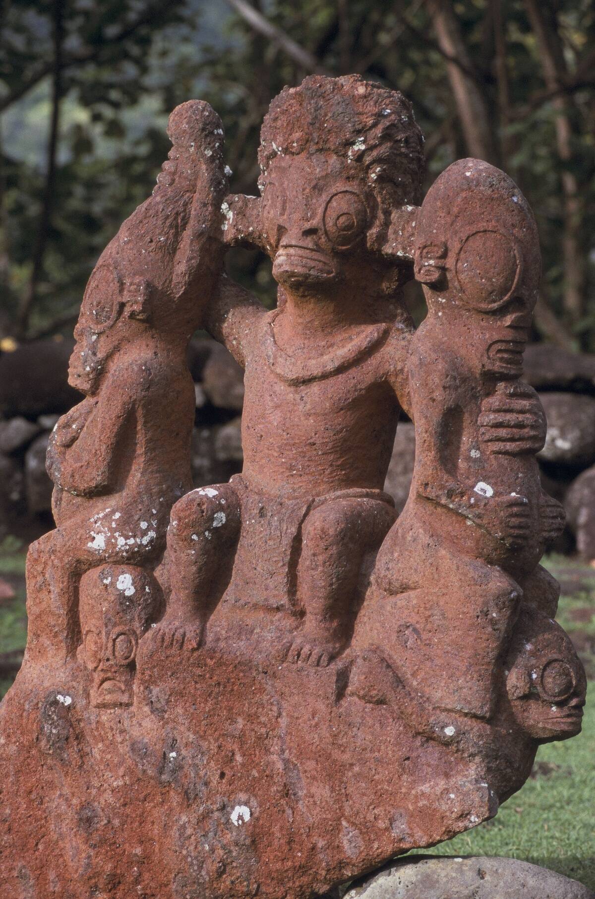 TIKI DE PIERRE, NUKU HIVA, ILES MARQUISES, POLYNESIE FRANCAISE