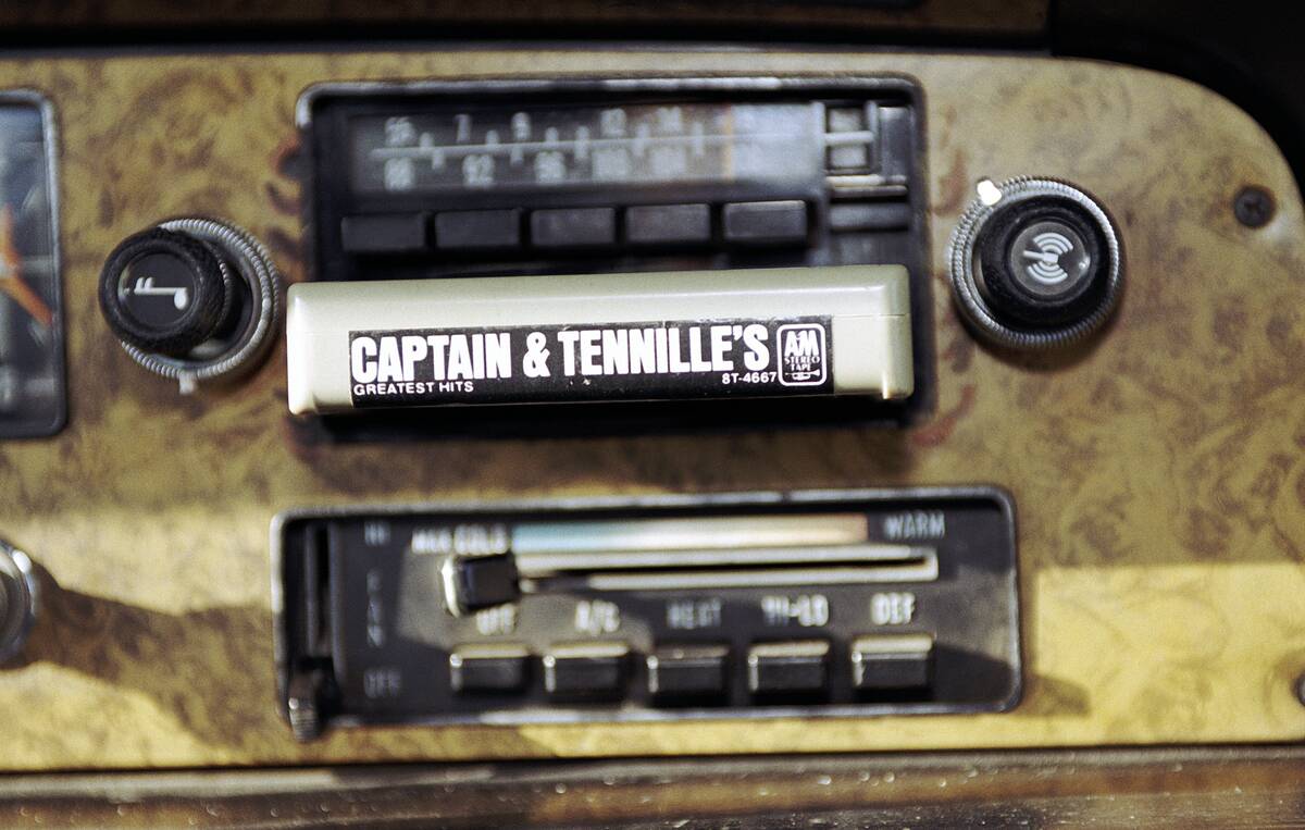 8-Track Tape Player Inside Vintage Car