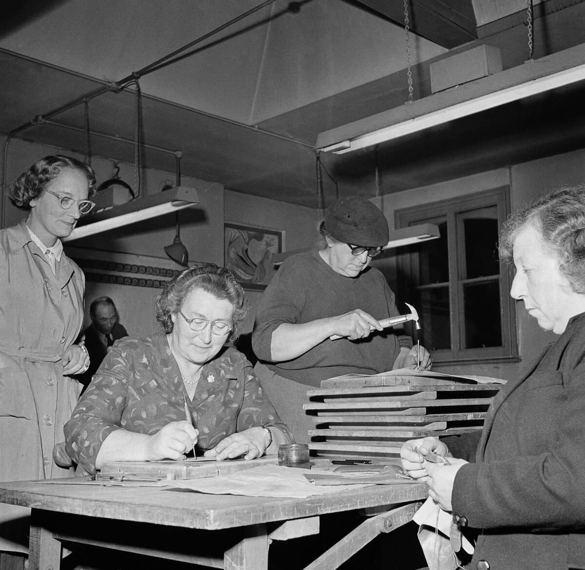 A City Lit Leather Work Class, 1957