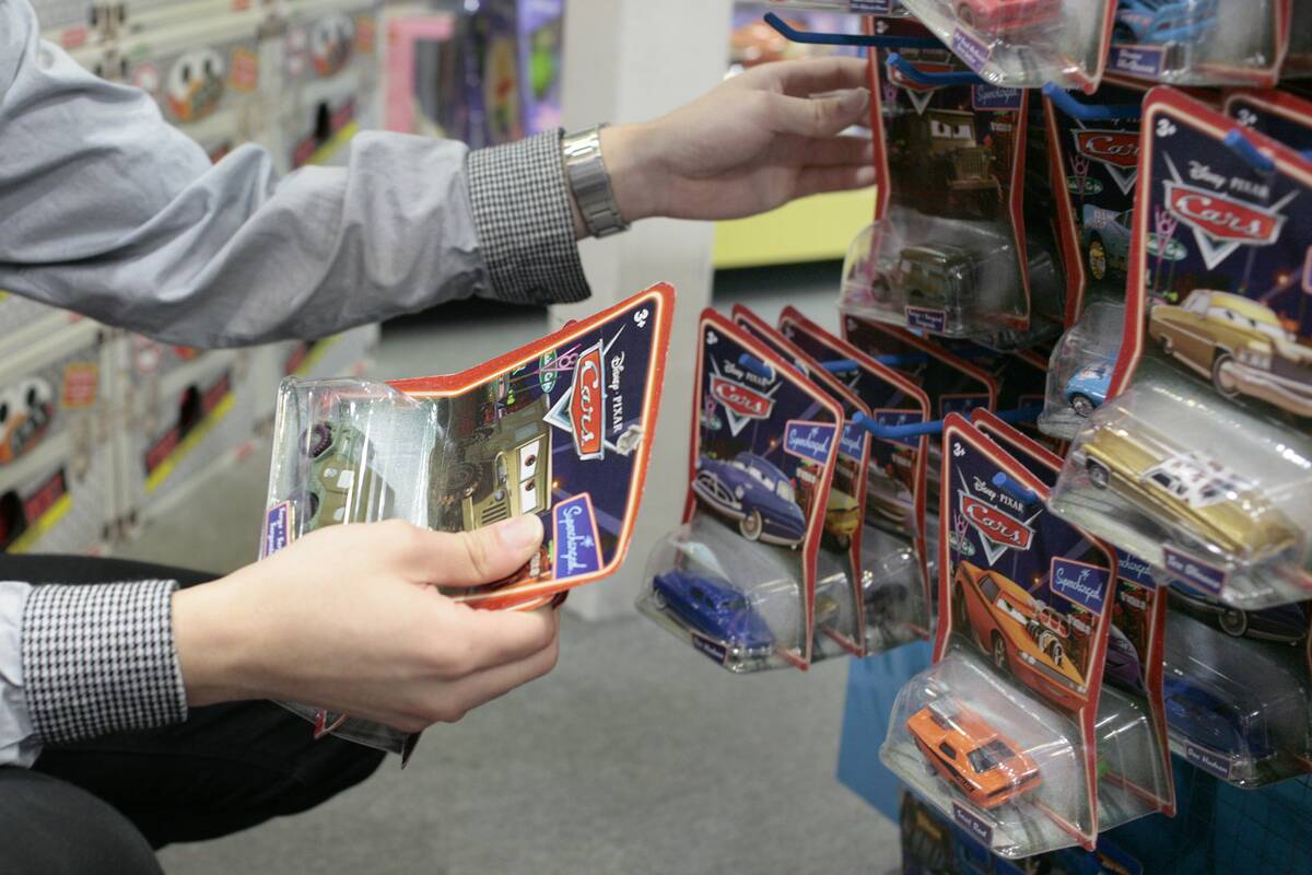 A Pixar Cars 'Sarge' die cast toy, a product recalled in the