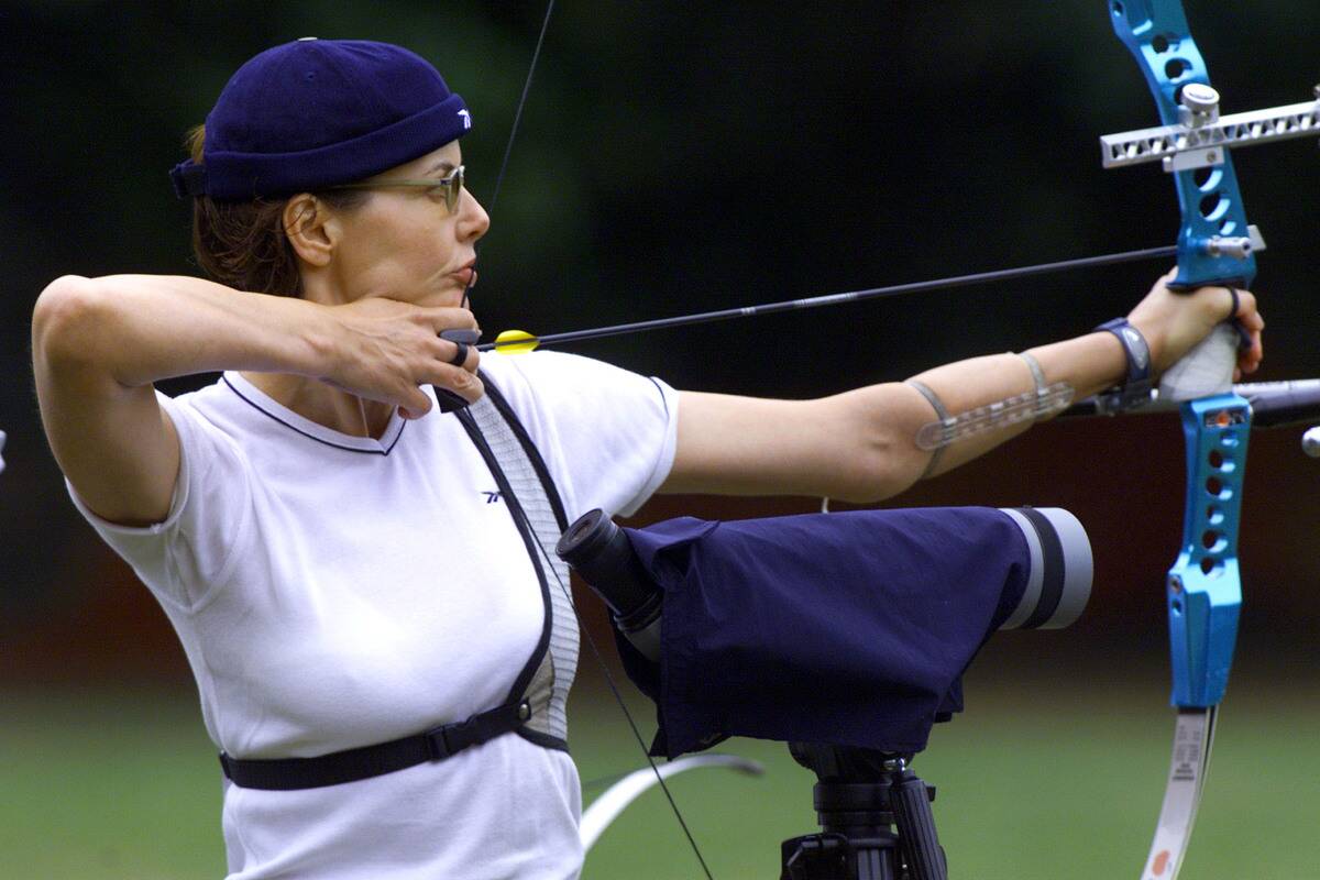 Actress Geena Davis at Olympic Archery Trials
