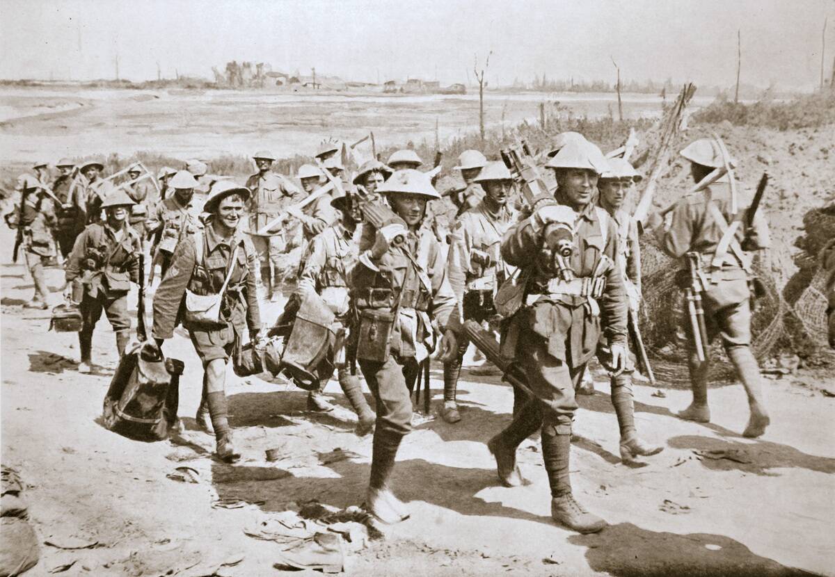 Australian Machine-Gunners Returning From The Trenches France World War I 1916