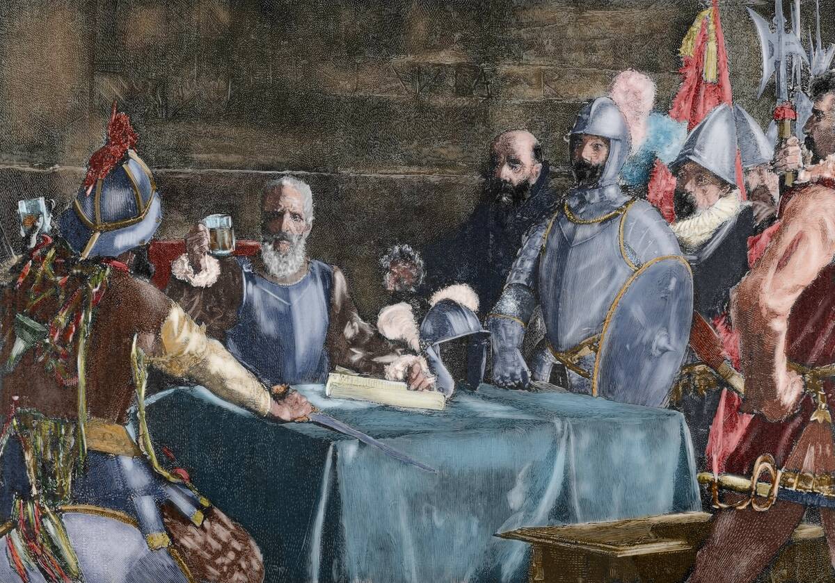 Blood Compact Ceremony Between Miguel Lopez De Legazpi And Sikatuna