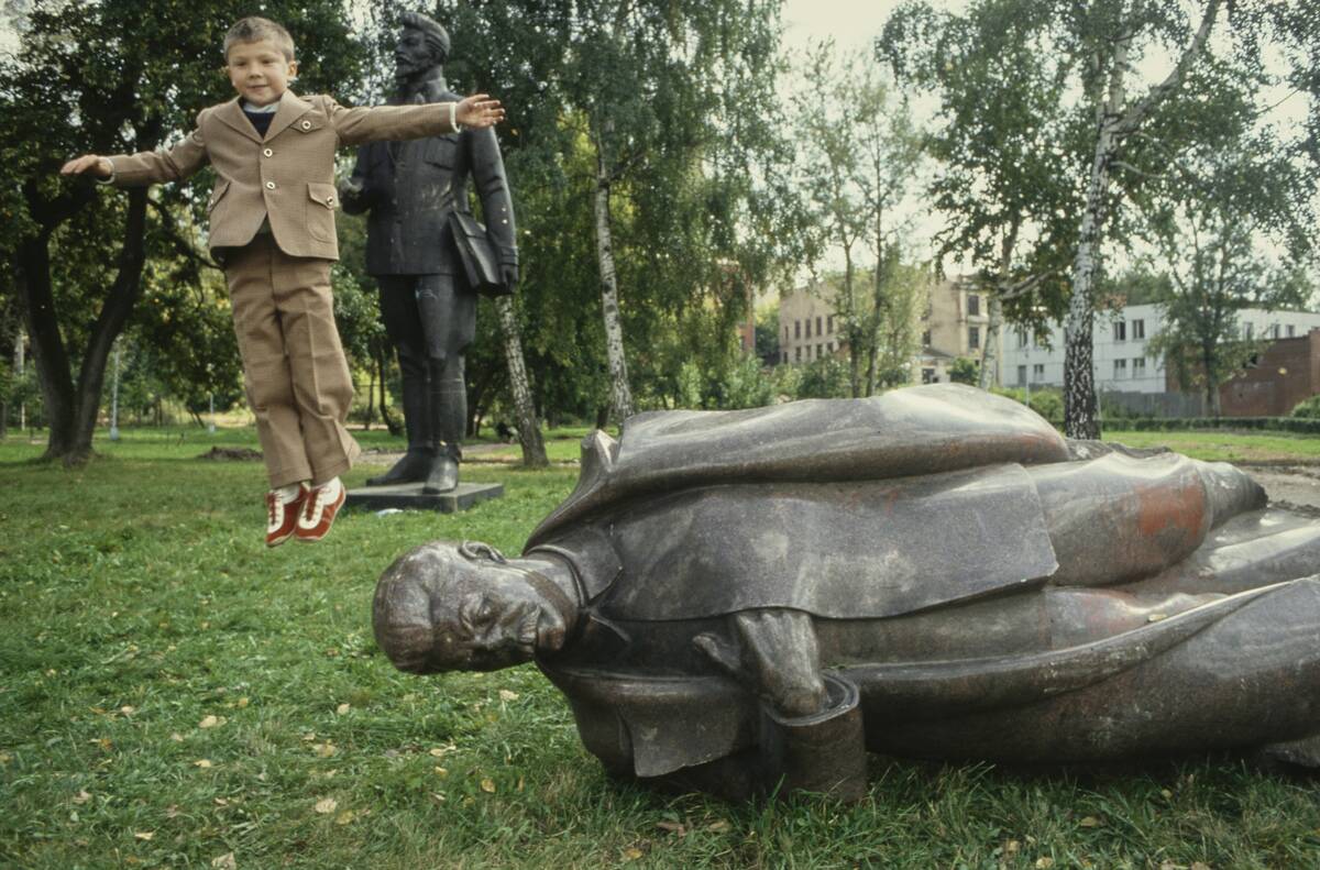 Boy In Statue Graveyard - Post Soviet Coup Attempt