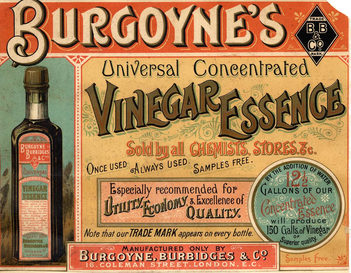 Burgoyne's Vinegar Essence, 1900s.