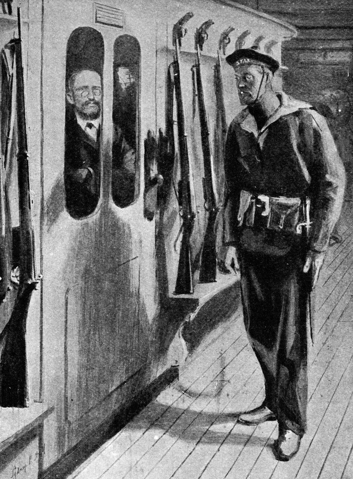 Captain Alfred Dreyfus on his way back from Devil's Island