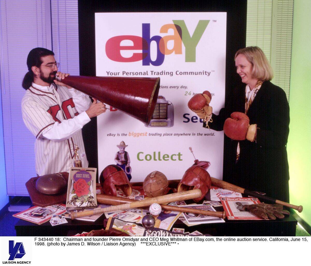 Chairman and founder Pierre Omidyar and CEO Meg Whitman of EBay.com...