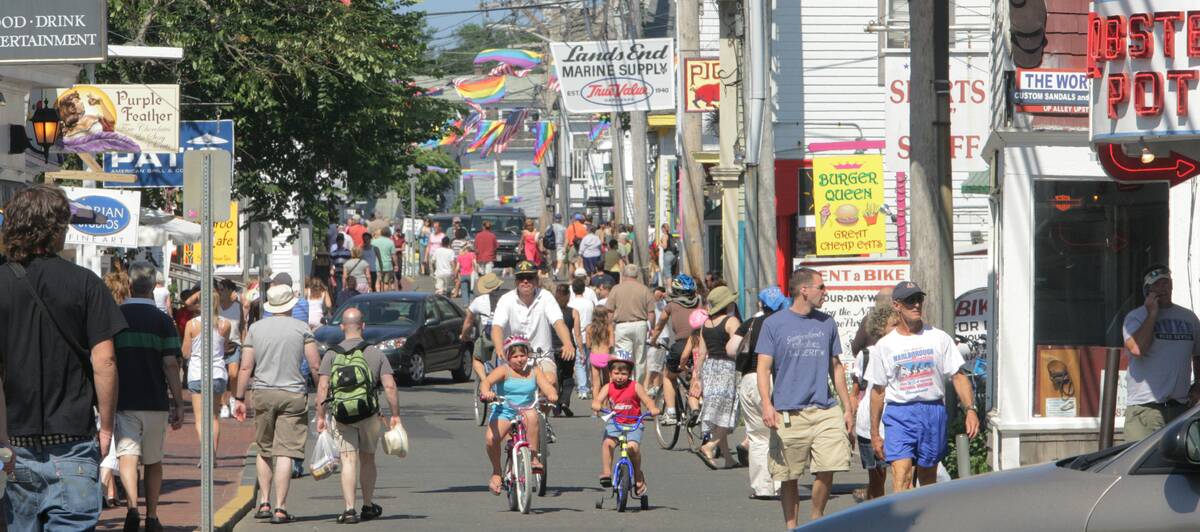 Commercial Street In Provincetown, Mass.