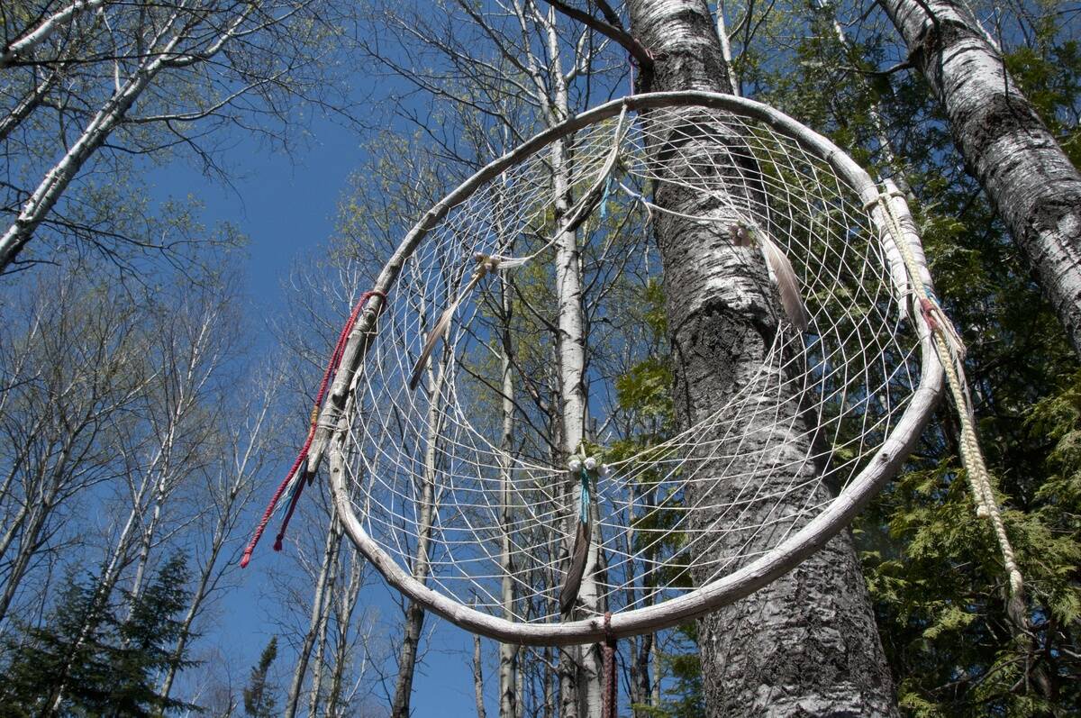 Dreamcatcher In Anishnabe Comunity Of Kitcisakik, Abitibi, Quebec, Canada.
