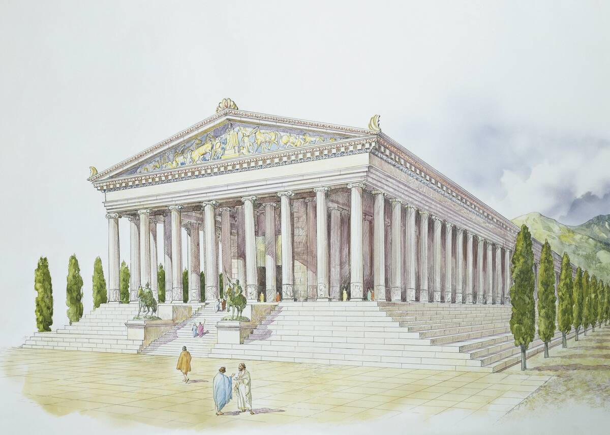 Facade of a temple, Temple of Artemis, Ephesus, Turkey