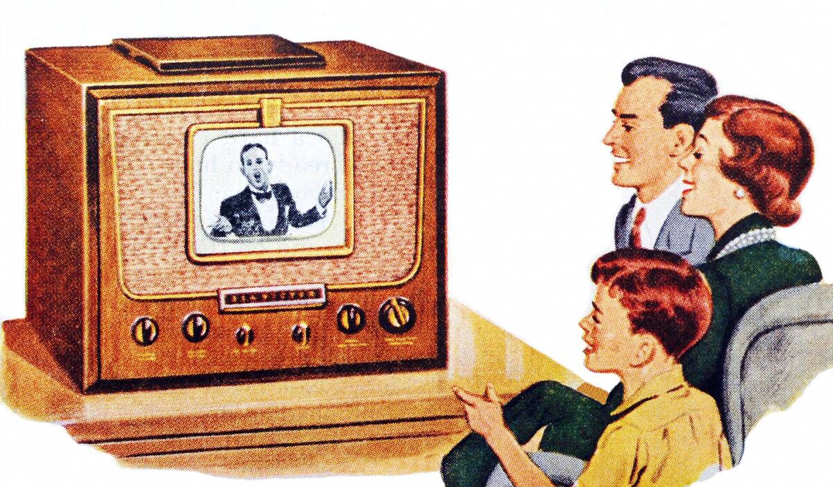 Family Watching Television