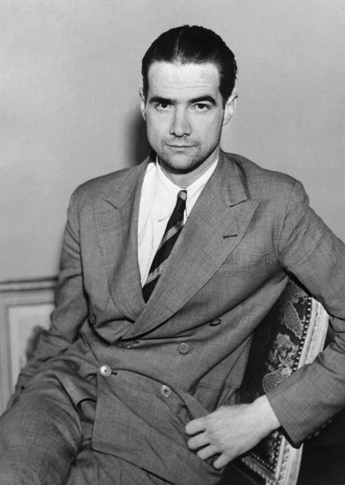 Howard Hughes After Breaking Transcontinental Flight Record