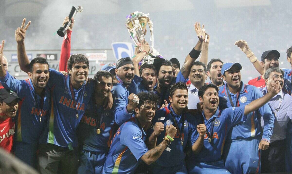 ICC cricket world cup final match between India and Sri Lanka at Mumbai.