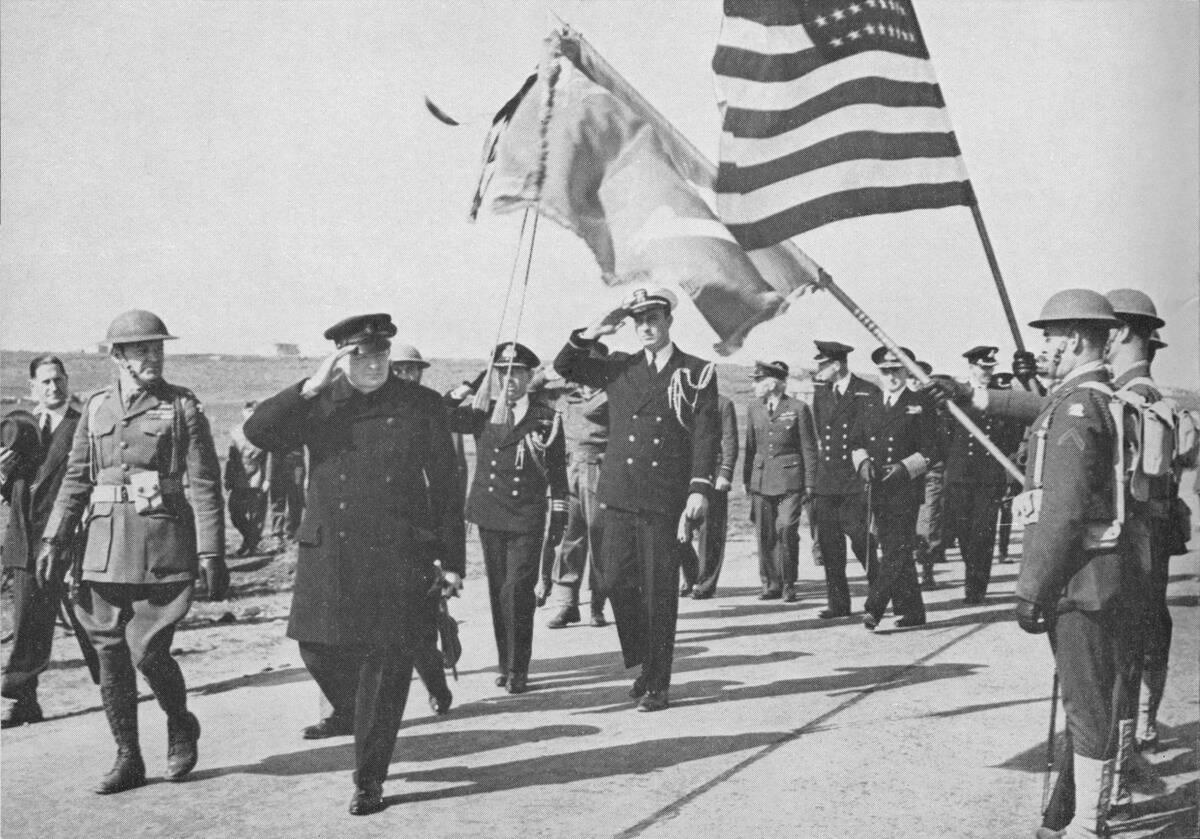 Iceland visit Churchill - with Ensign Franklin D Roosevelt