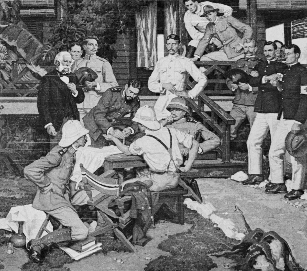 Illus. Of Men Getting Inoculations
