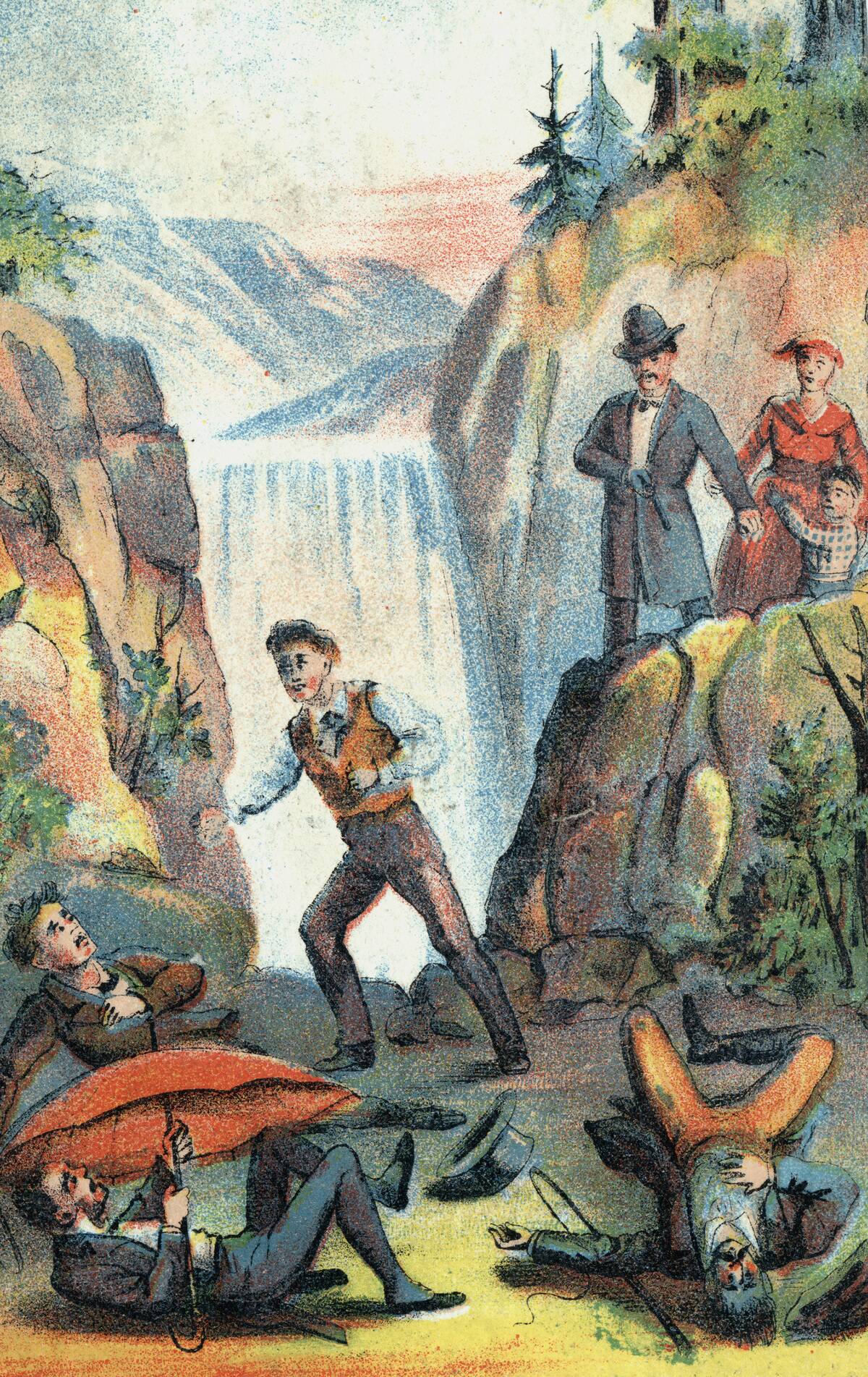 Illustration from a poster advertising a theatrical production of Uncle Tom's Cabin, 1870.