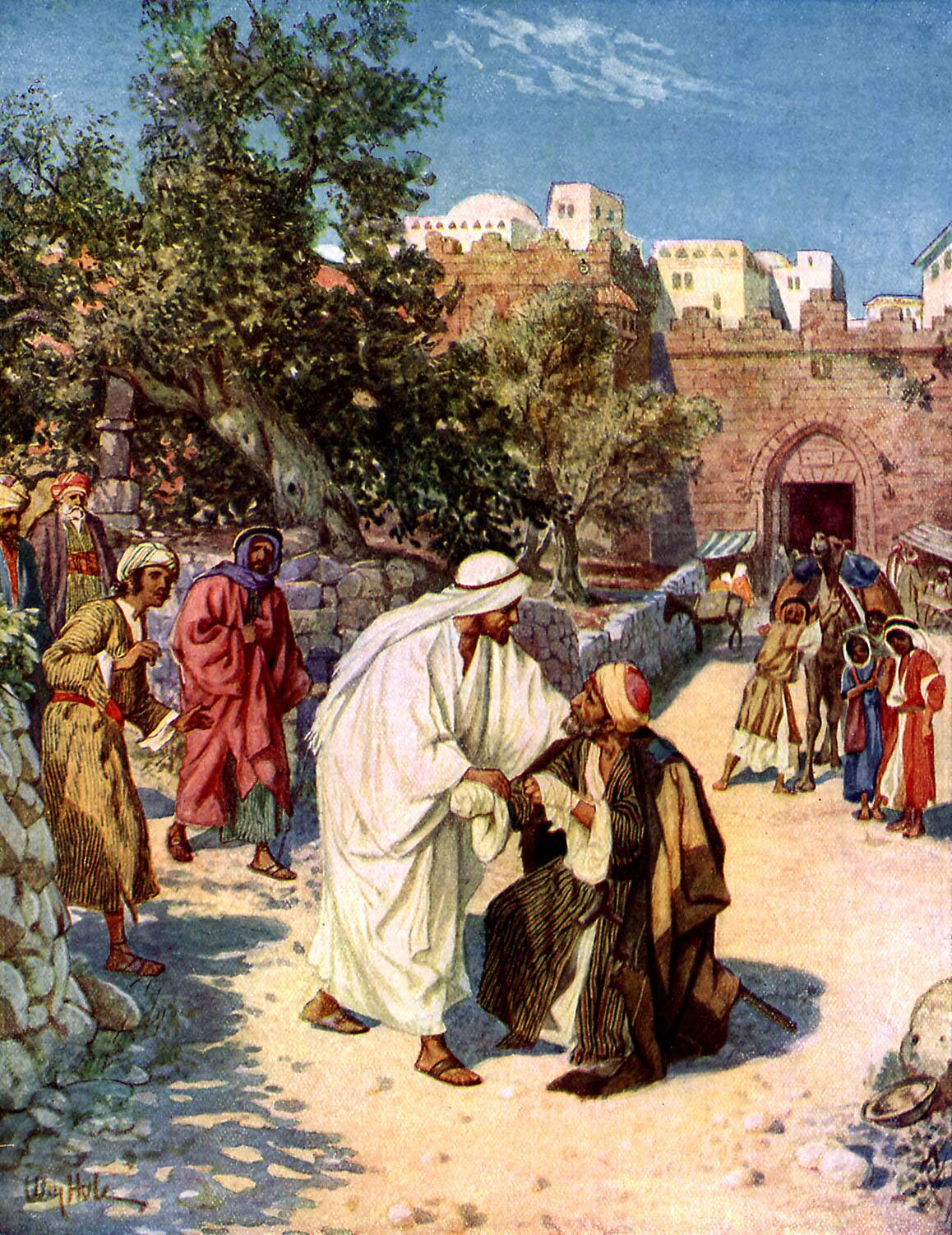 Jesus cleanses a leper
