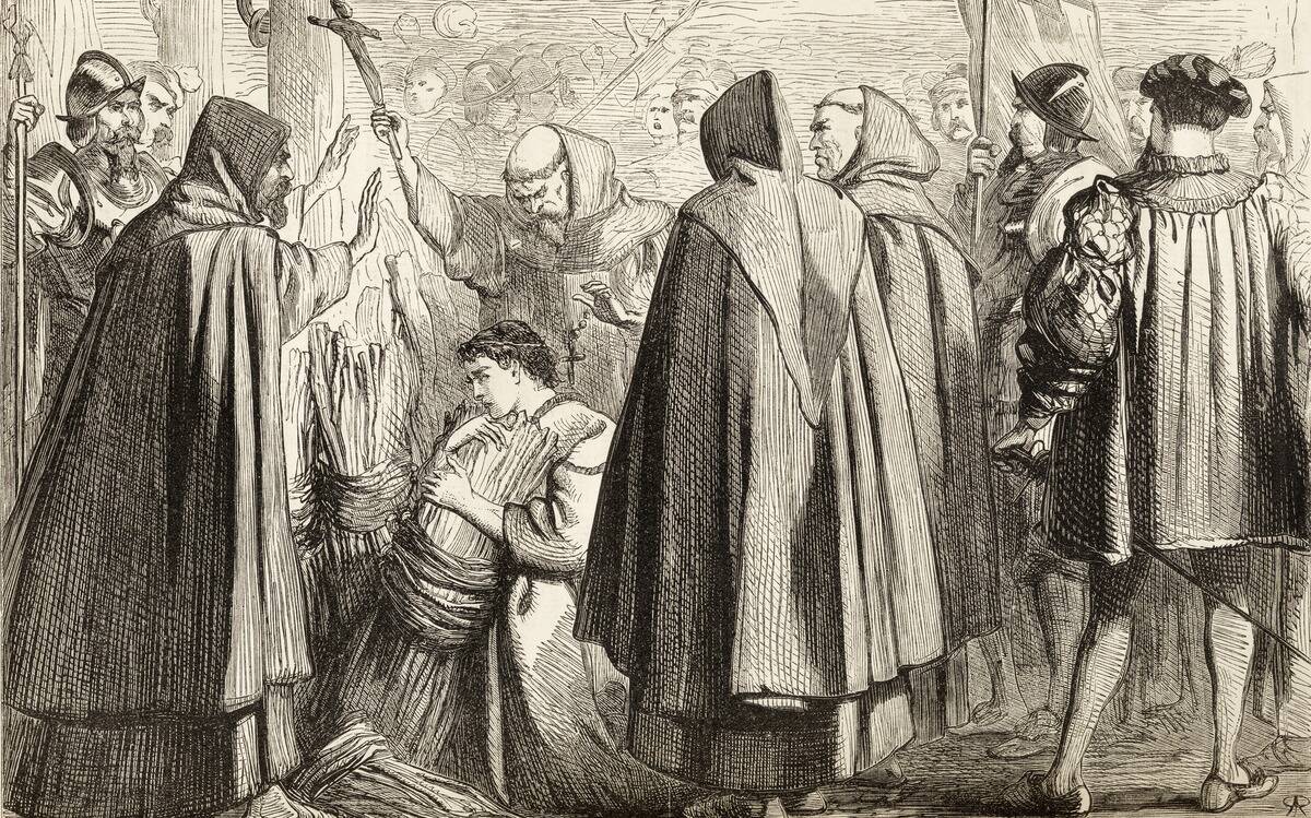 John Frith About To Be Burnt At The Stake For Heresy