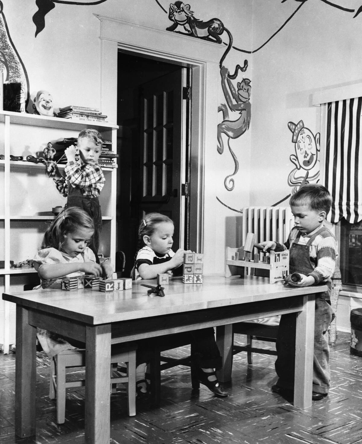 Kids (4-5) playing in kindergarten