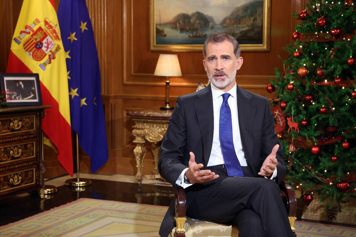 King Felipe Of Spain Delivers His Traditional Christmas Speech To The Nation