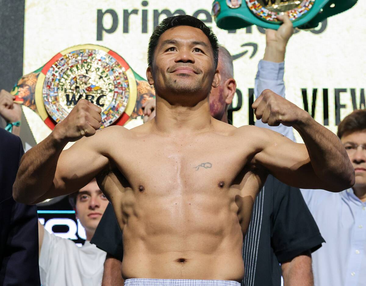 Manny Pacquiao v Mario Barrios - Weigh-in