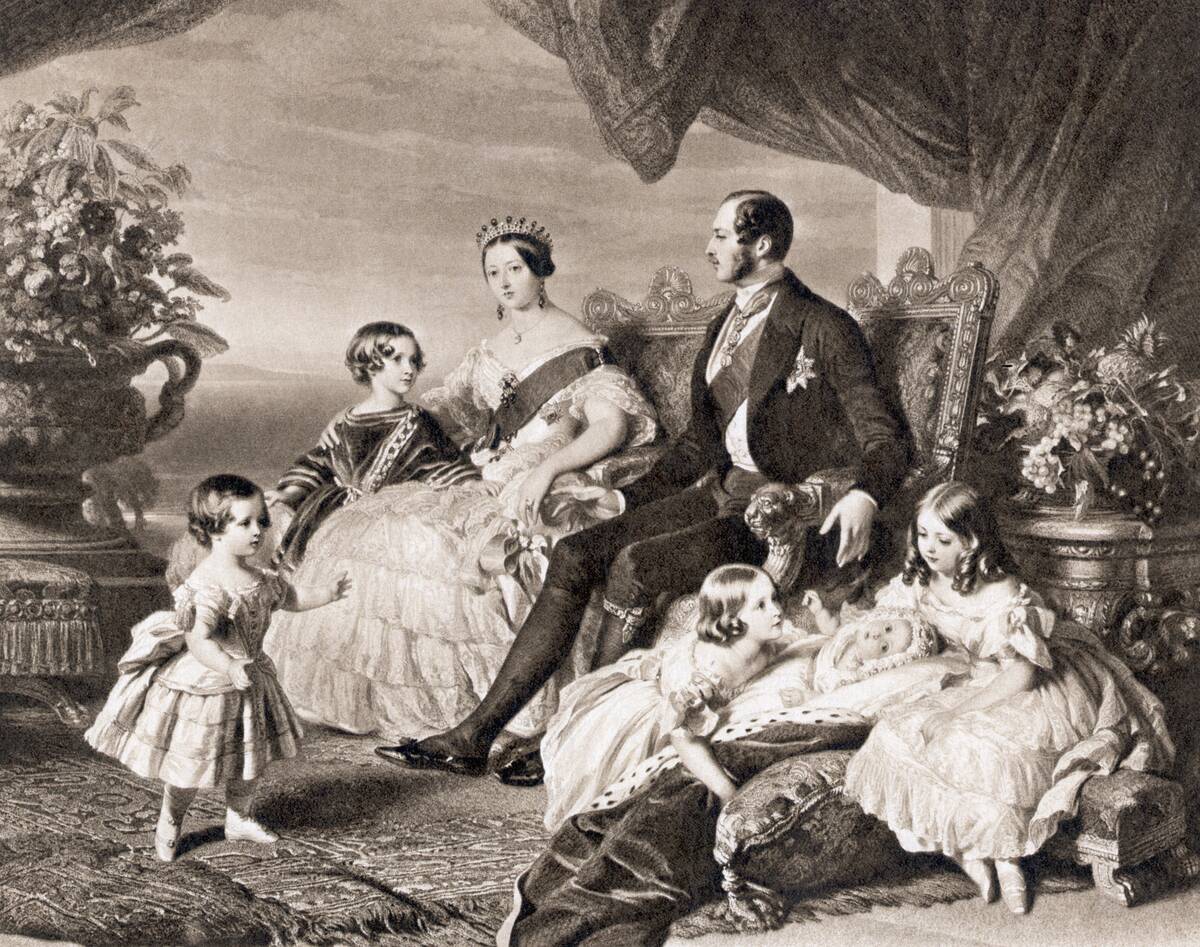 Mezzotint After Queen Victoria and Prince Albert with Five of Their Children by Frederick Winterhalter
