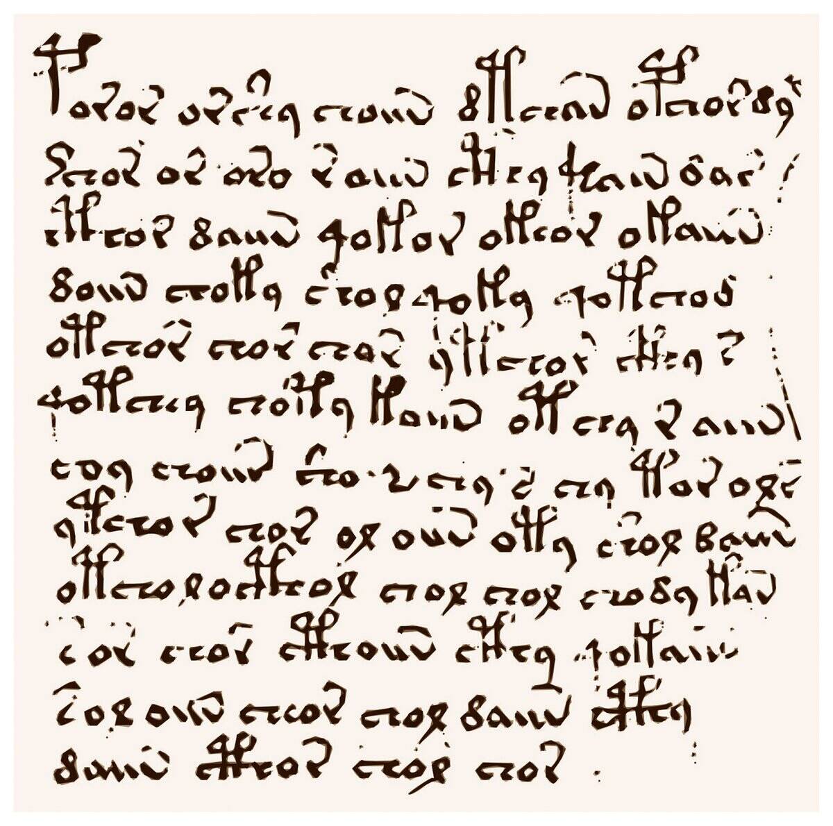 Page from The Voynich Manuscript.