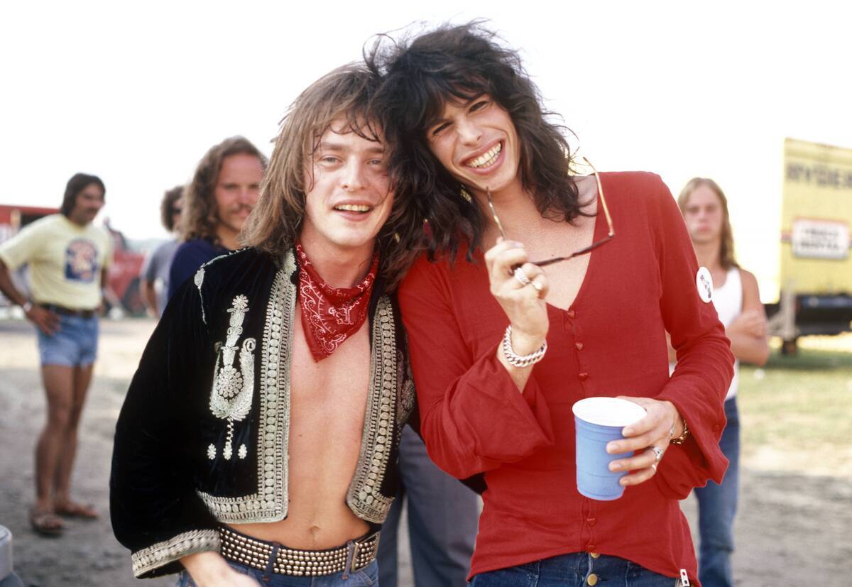 Photo of AEROSMITH and Rick DERRINGER and Steven TYLER
