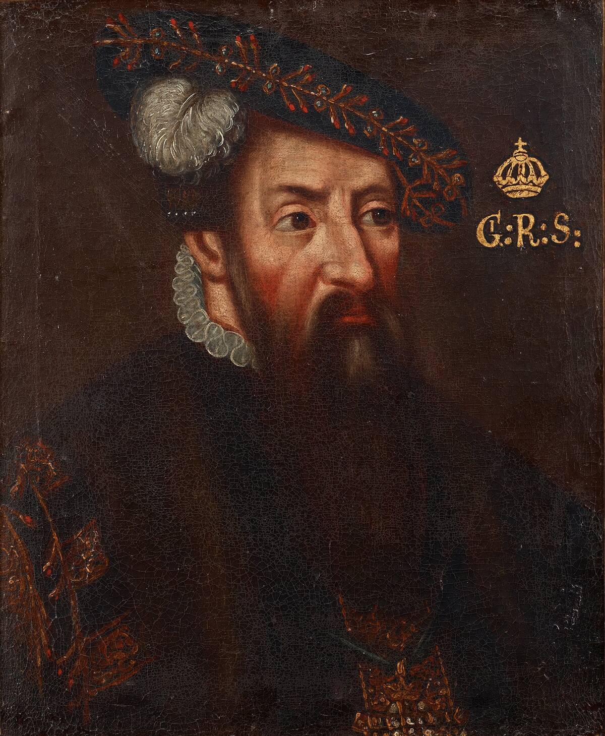 Portrait of the King Gustav I of Sweden (1496-1560), um 1700. From a private collection.