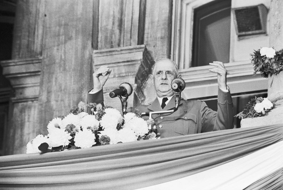 President Charles De Gaulle in Quebec