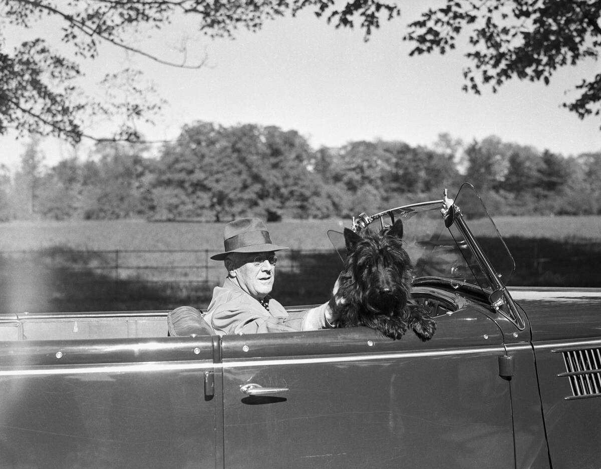 President Roosevelt with His Dog Fala