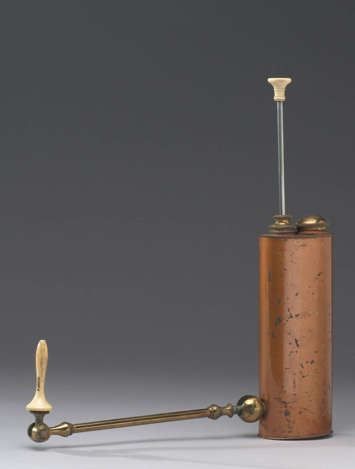 Reservoir enema syringe.