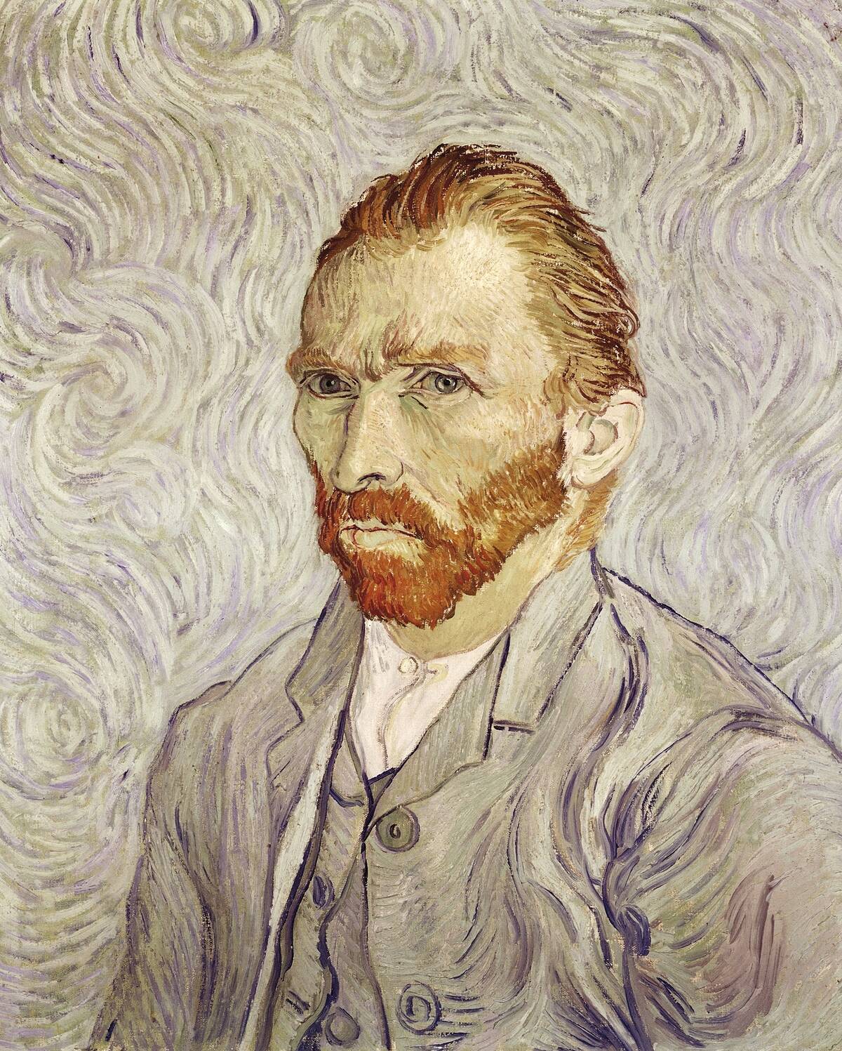 Self-Portrait, 1889, by Vincent van Gogh (1853-1890), oil on canvas, 65x54.5 cm. (Photo by DeAgostini/Getty Images)