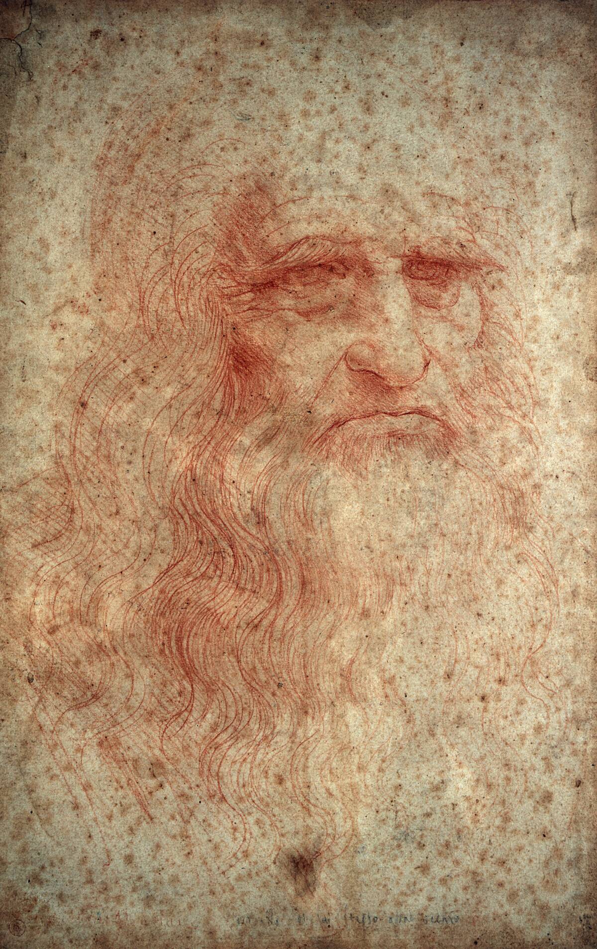 Self portrait of Leonardo da Vinci, Italian painter, sculptor, engineer and architect, c1513. Artist: Leonardo da Vinci