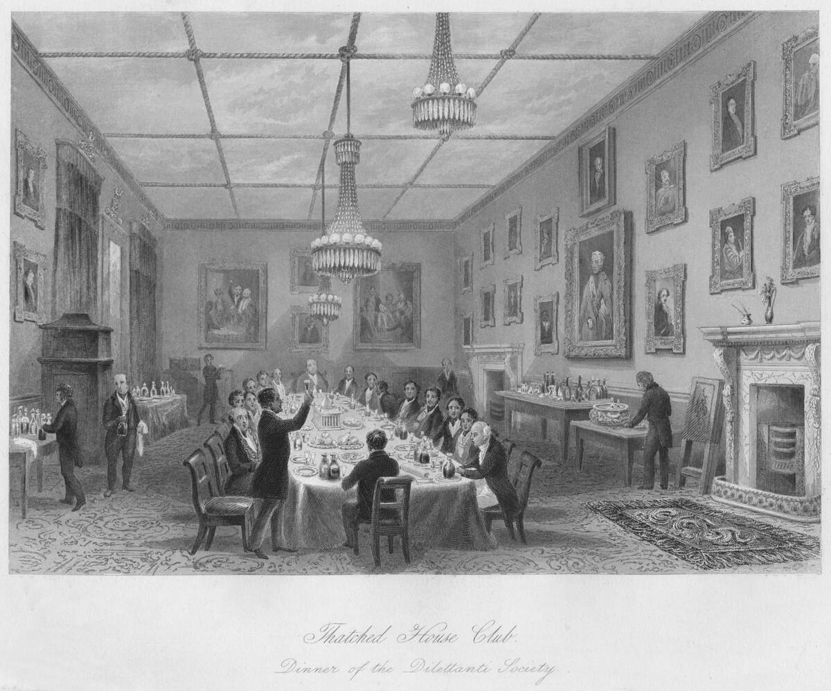 Thatched House Club. Dinner of the Dilettanti Society