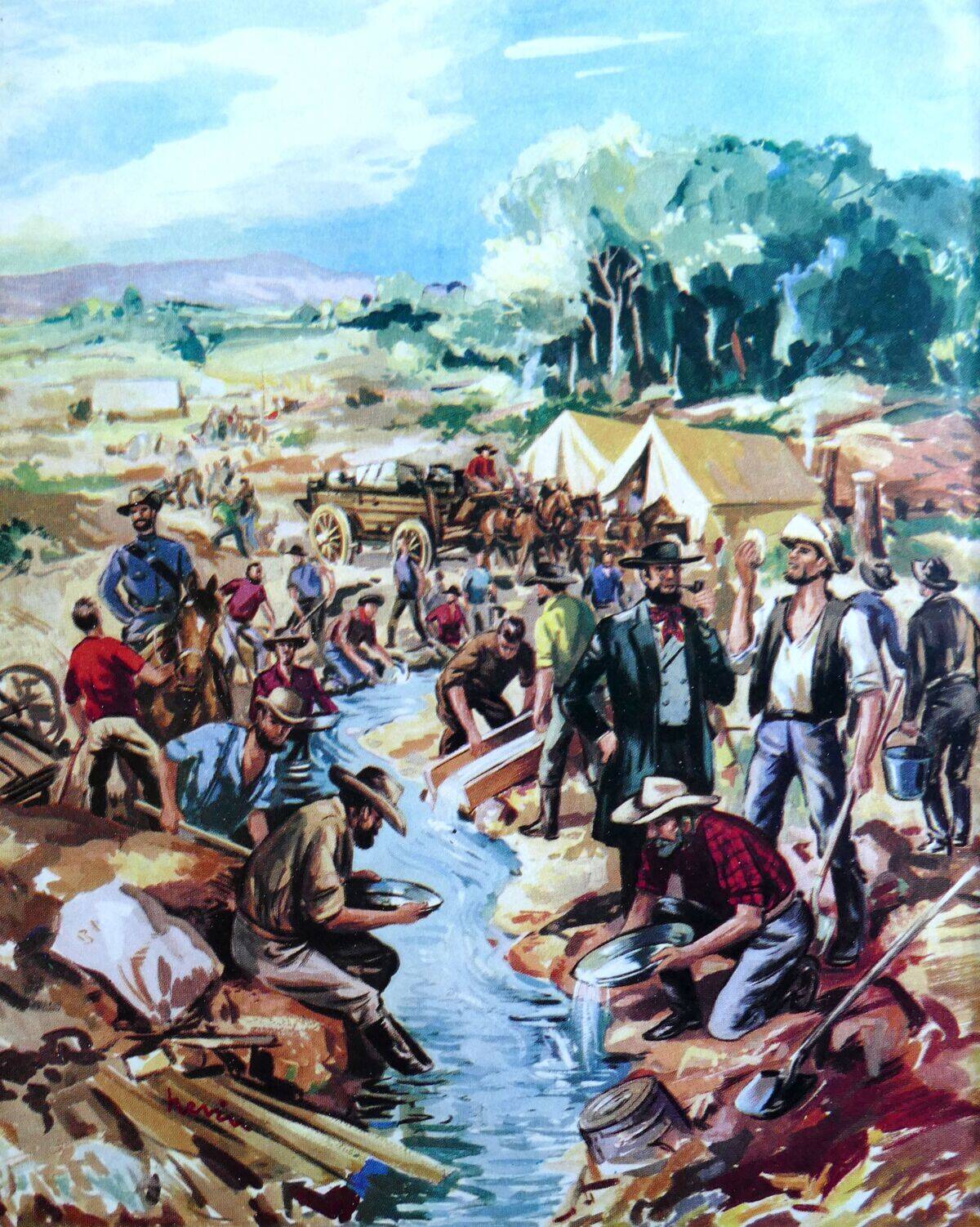 The first gold rush in Australia inn 1851