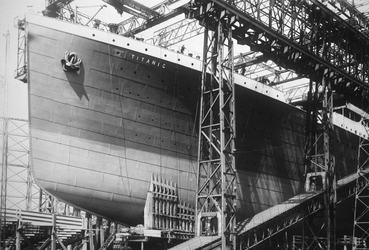 The Prow of the Titanic Under Construction