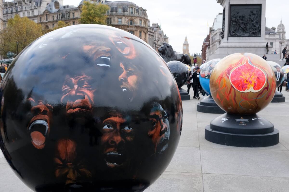 The World Reimagined exhibition at Trafalgar Square, London