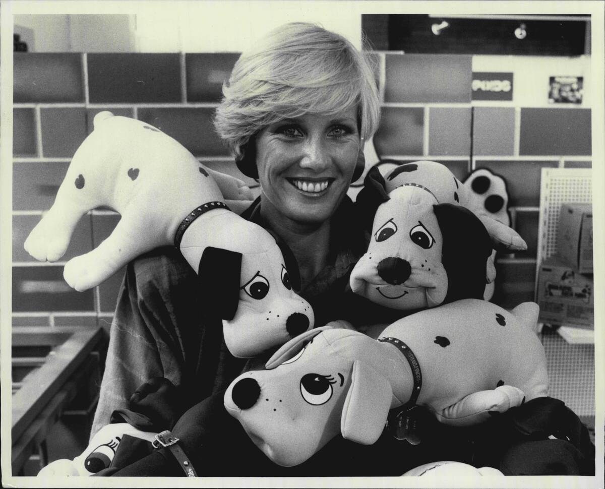 Toy Fair at the Sydney Showground.The 20th International Tey Traid Fair at the Showground.The Tonka Corporation exhibit Rhonda McMurtie of Frenches Forrest with Pound Puppies.