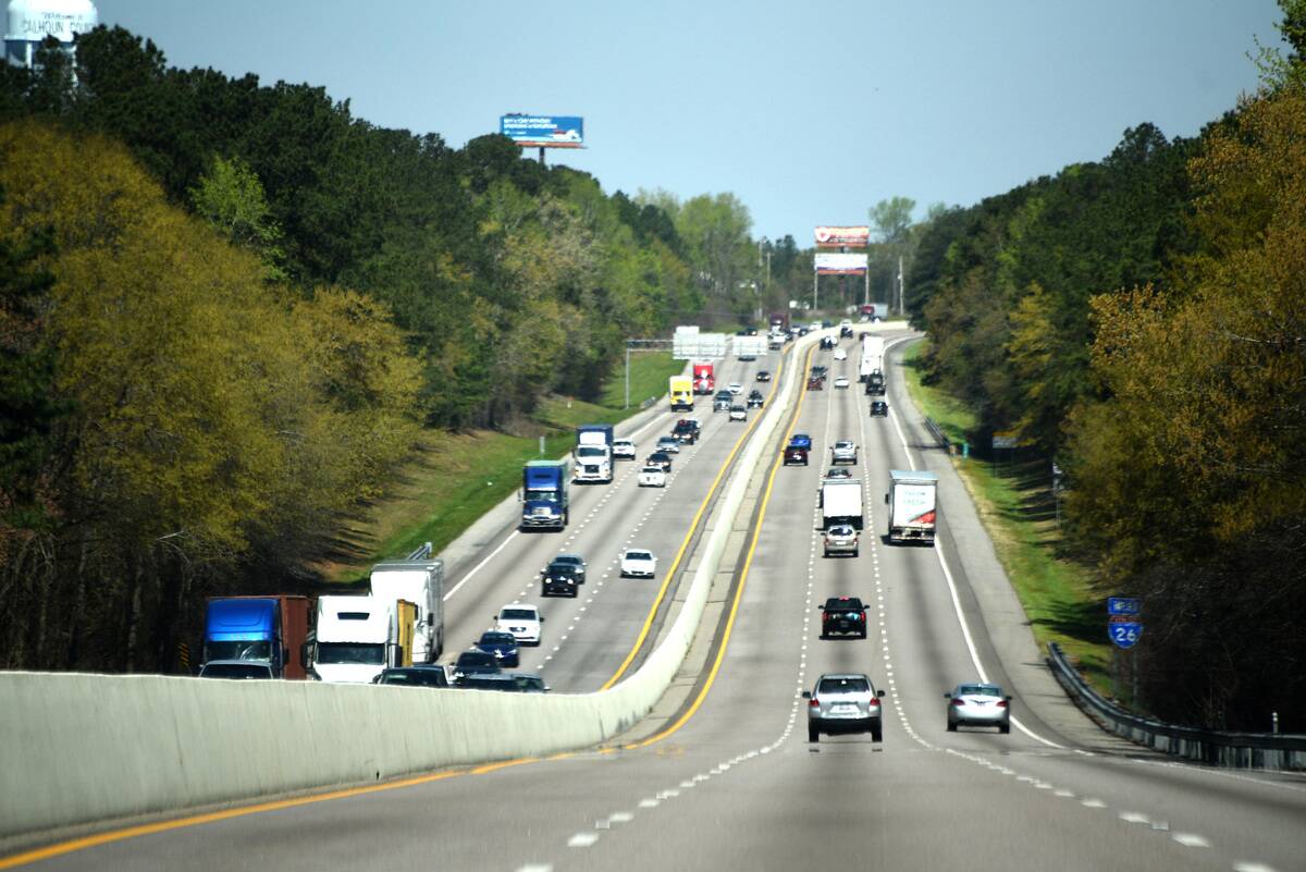 Traffic on Interstate route 26...