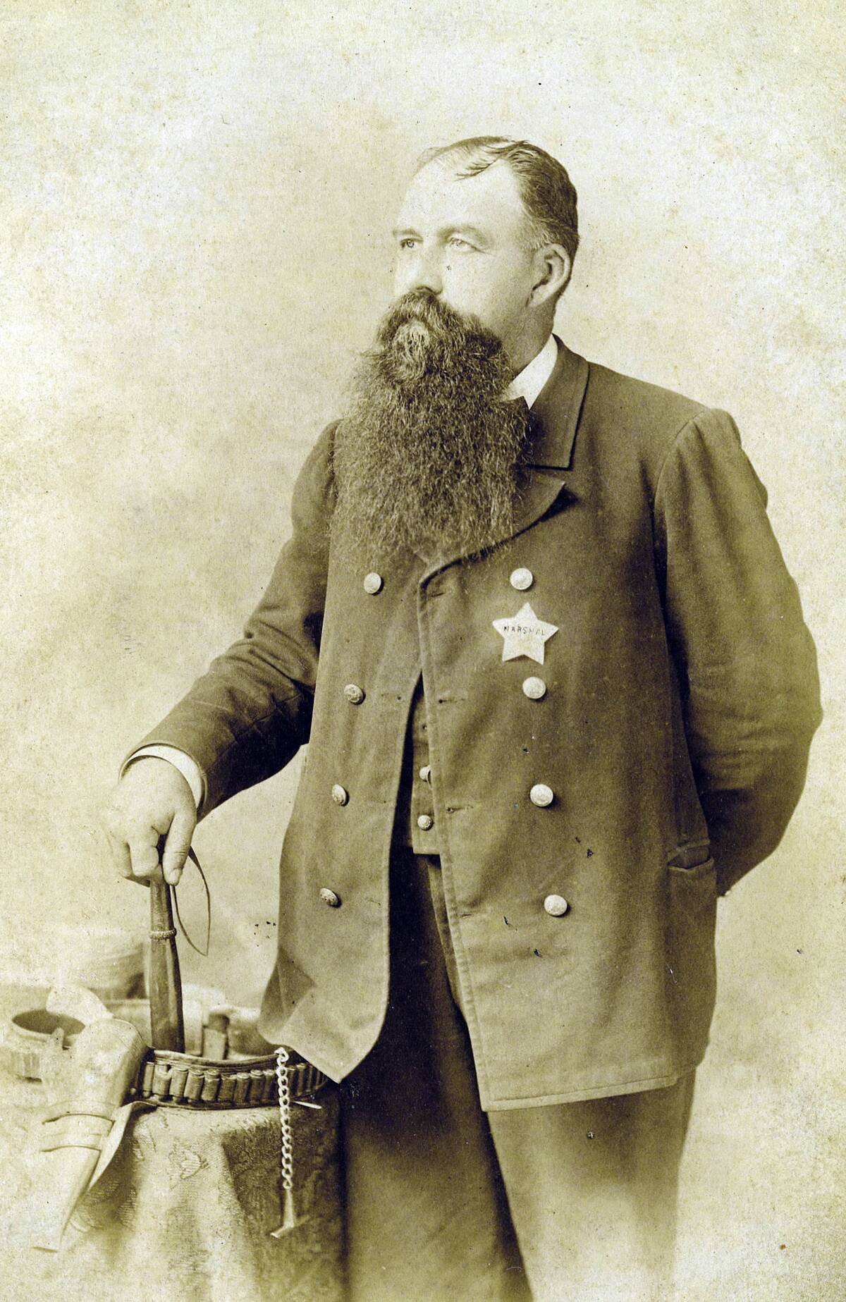 U. S. Marshall With Badge Of Newton, Kansas, Ca. 1890S
