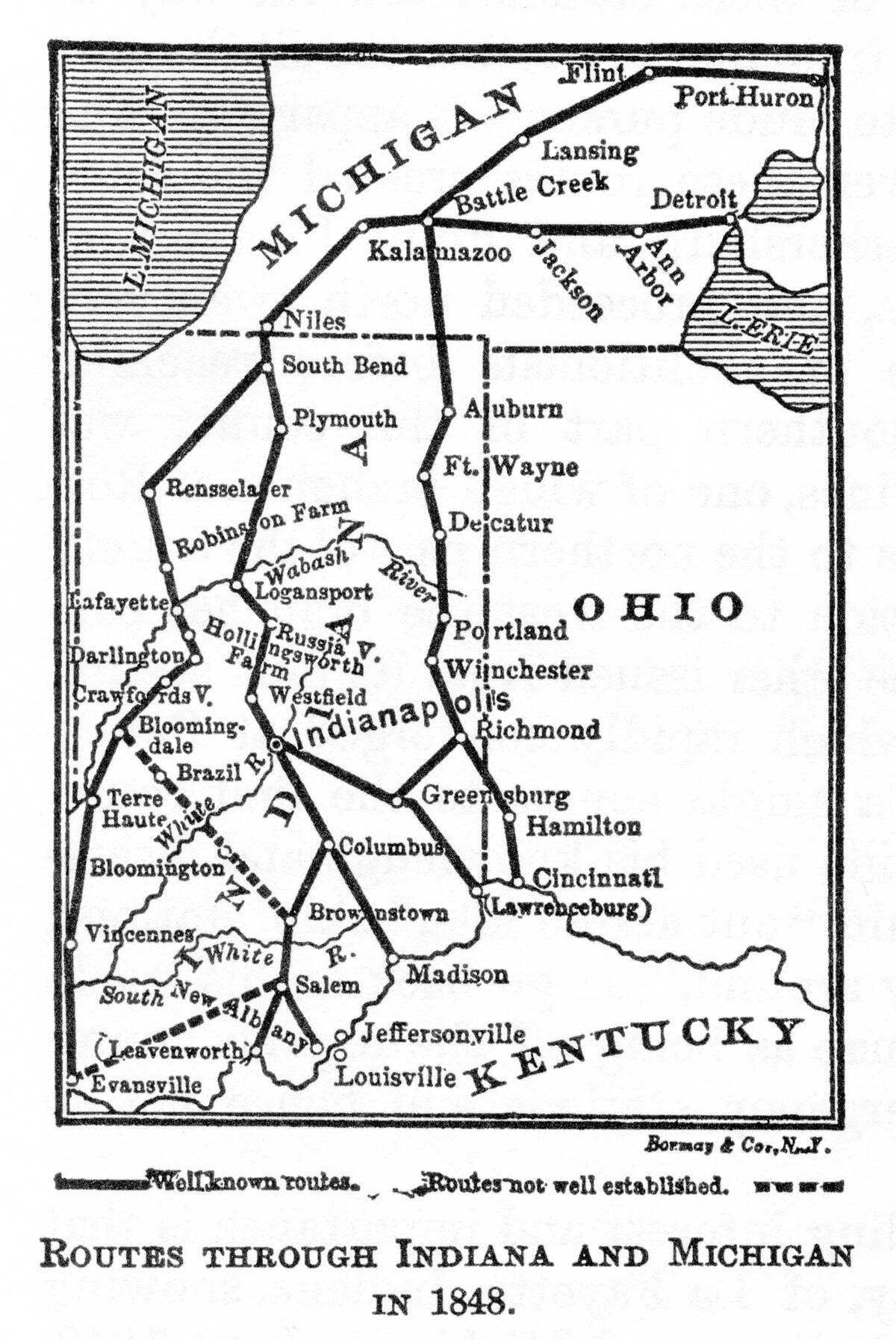 Underground Railroad Map