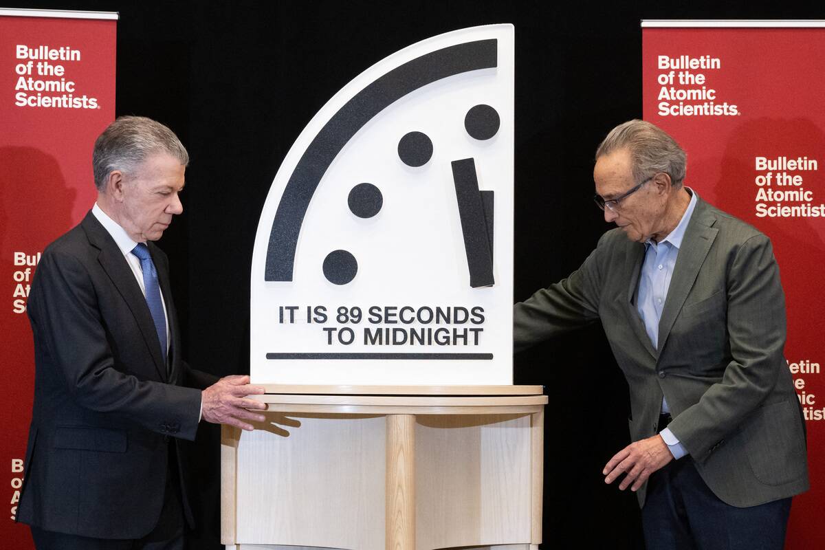 US-CONFLICT-CLIMATE-DOOMSDAY CLOCK