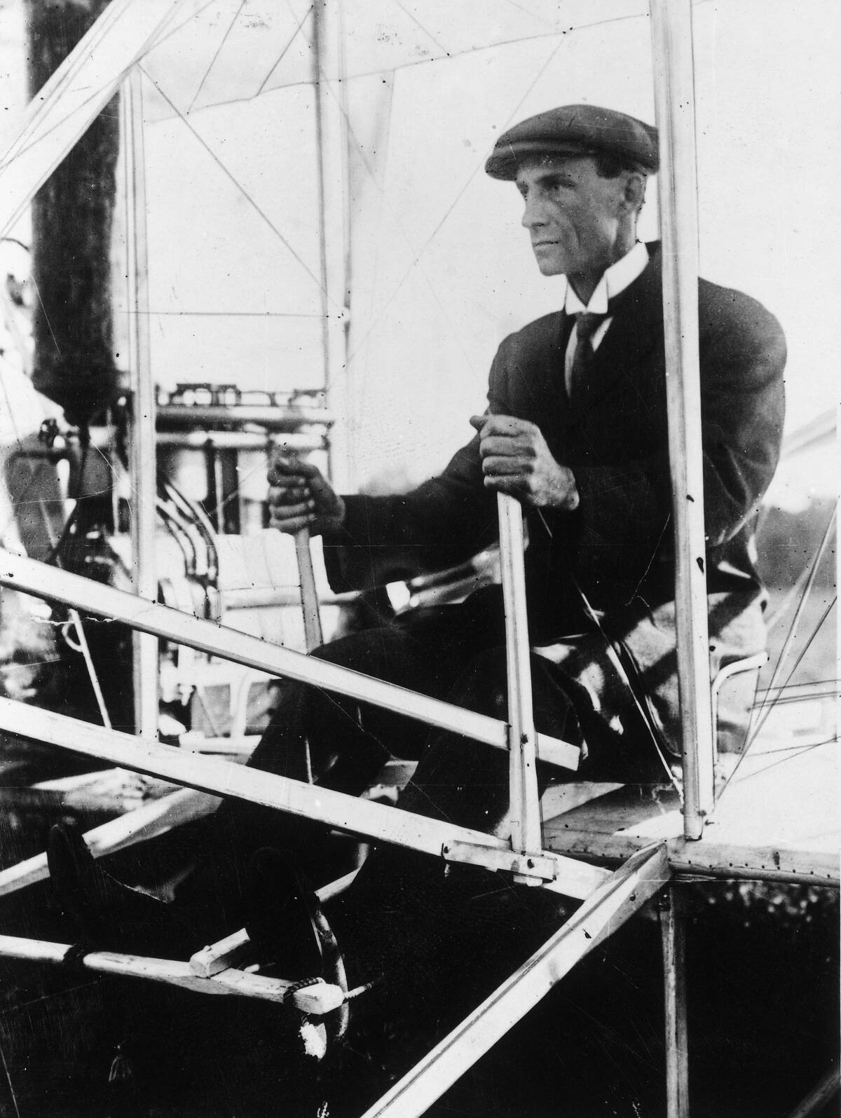 Wilbur Wright Piloting His Airplane