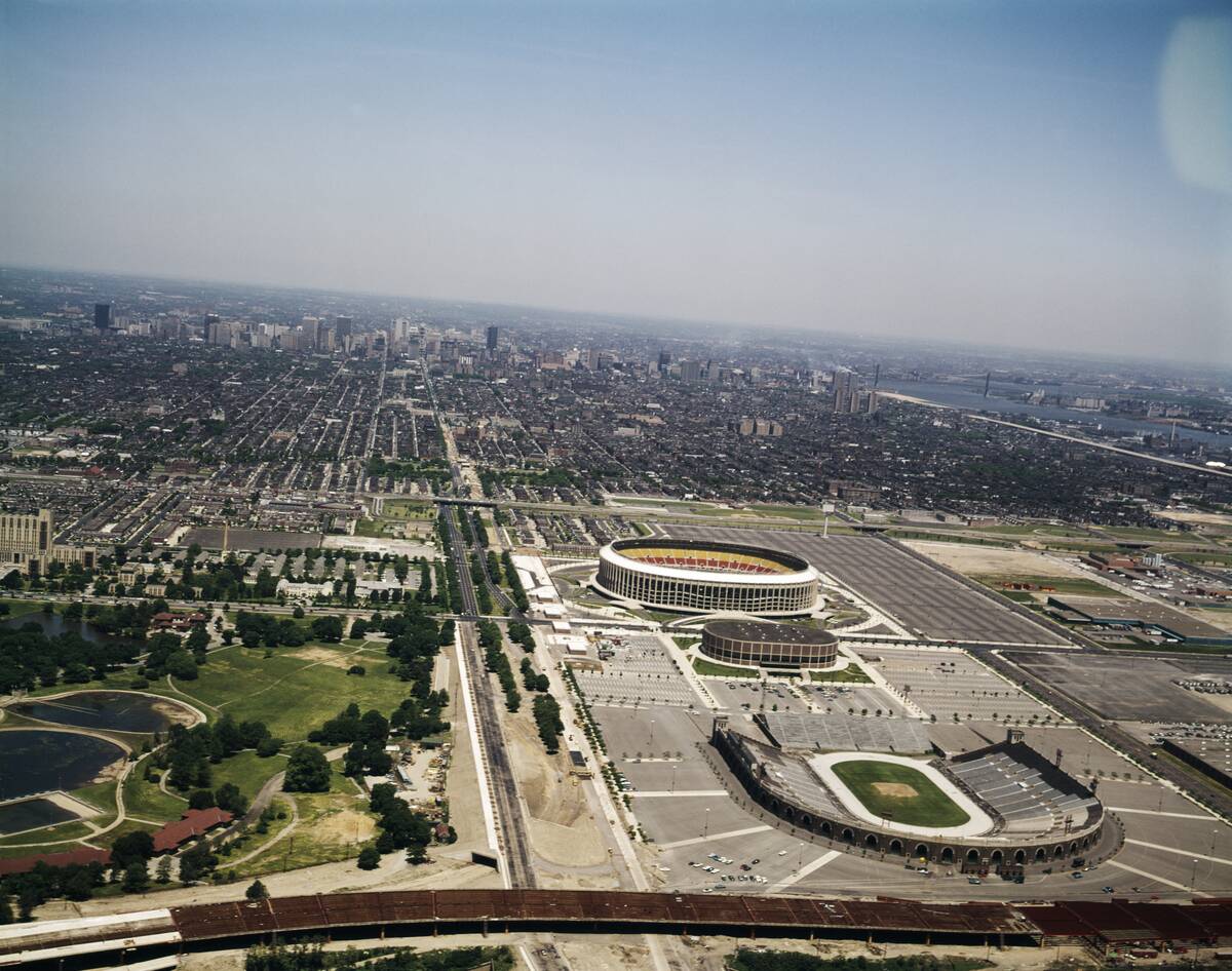 1970s AERIAL VIEW VETERANS...