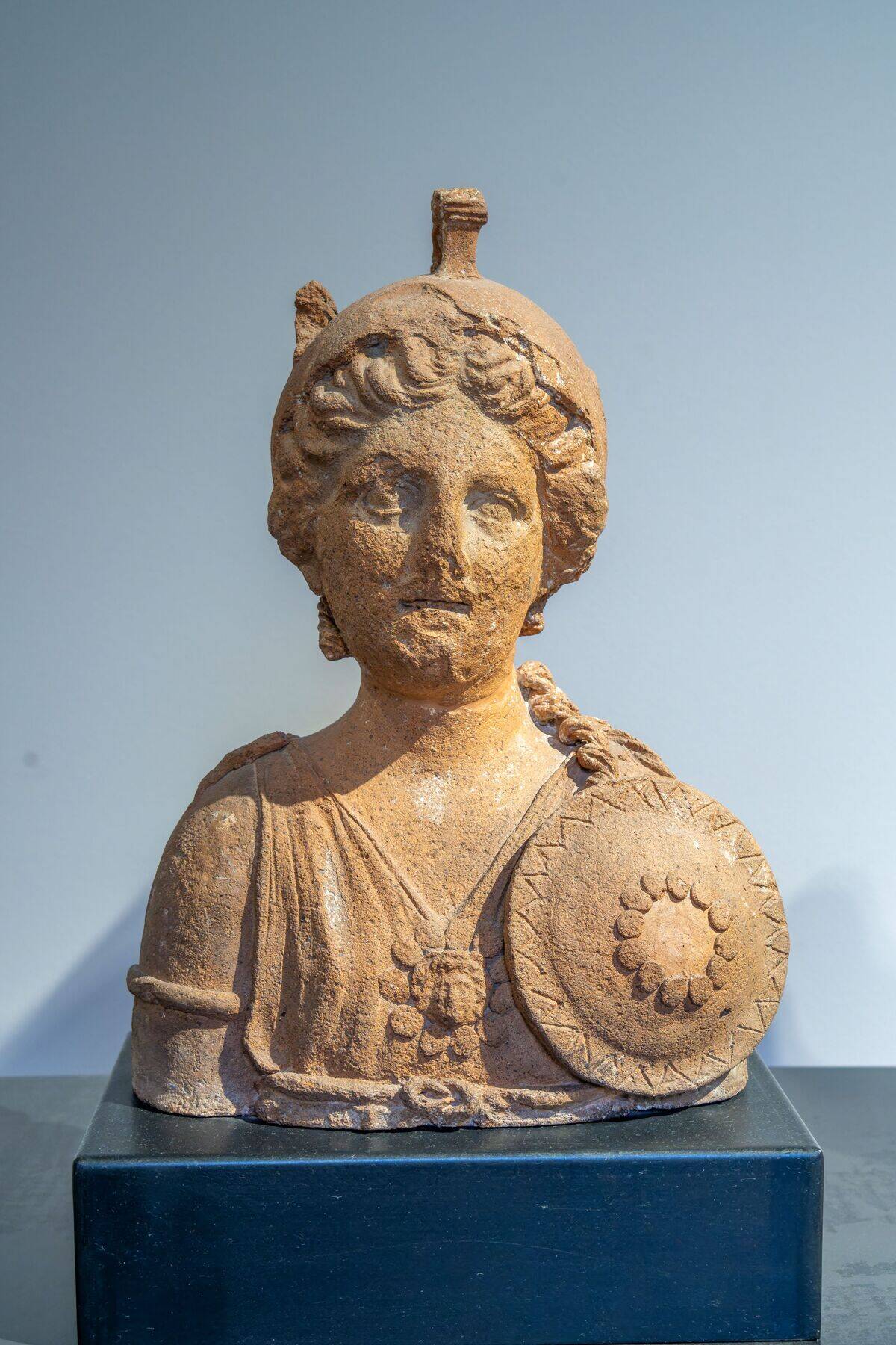 A 1st Century B.C. terracotta bust from Pompeii.